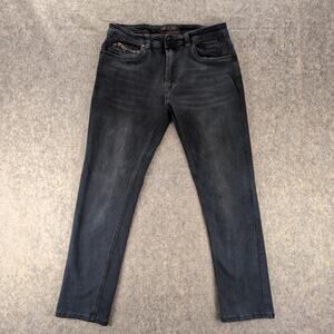 Steve's Jeans Jeans Mens 32x30 Gray Straight Fit Stretch Denim Zip Pocket Casual